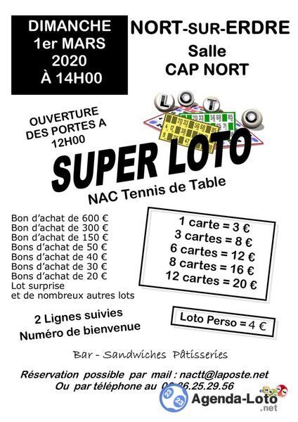 loto 7 super loto du nac tennis table nort sur erdre 44 l 4370396
