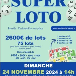 SUPER LOTO du Nac tennis animé par Christelle 34 loto 241124