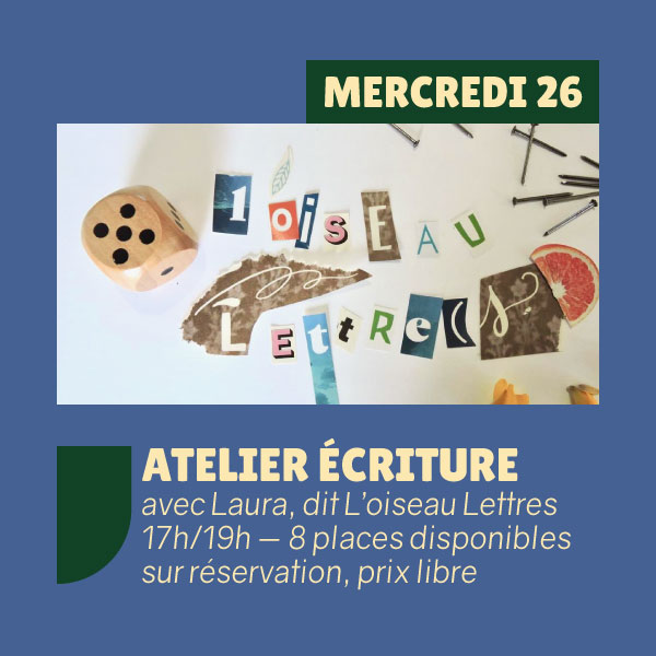 ATELIER ÉCRITURE CRÉATIVE CHEZ GARI GARETTE 1 AGENDA 2