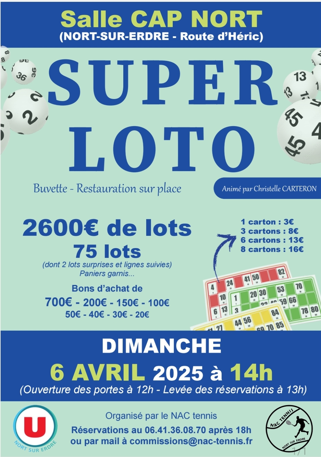 Super Loto du Nac Tennis 1 Super Loto du Nac Tennis 1 Affiche Loto