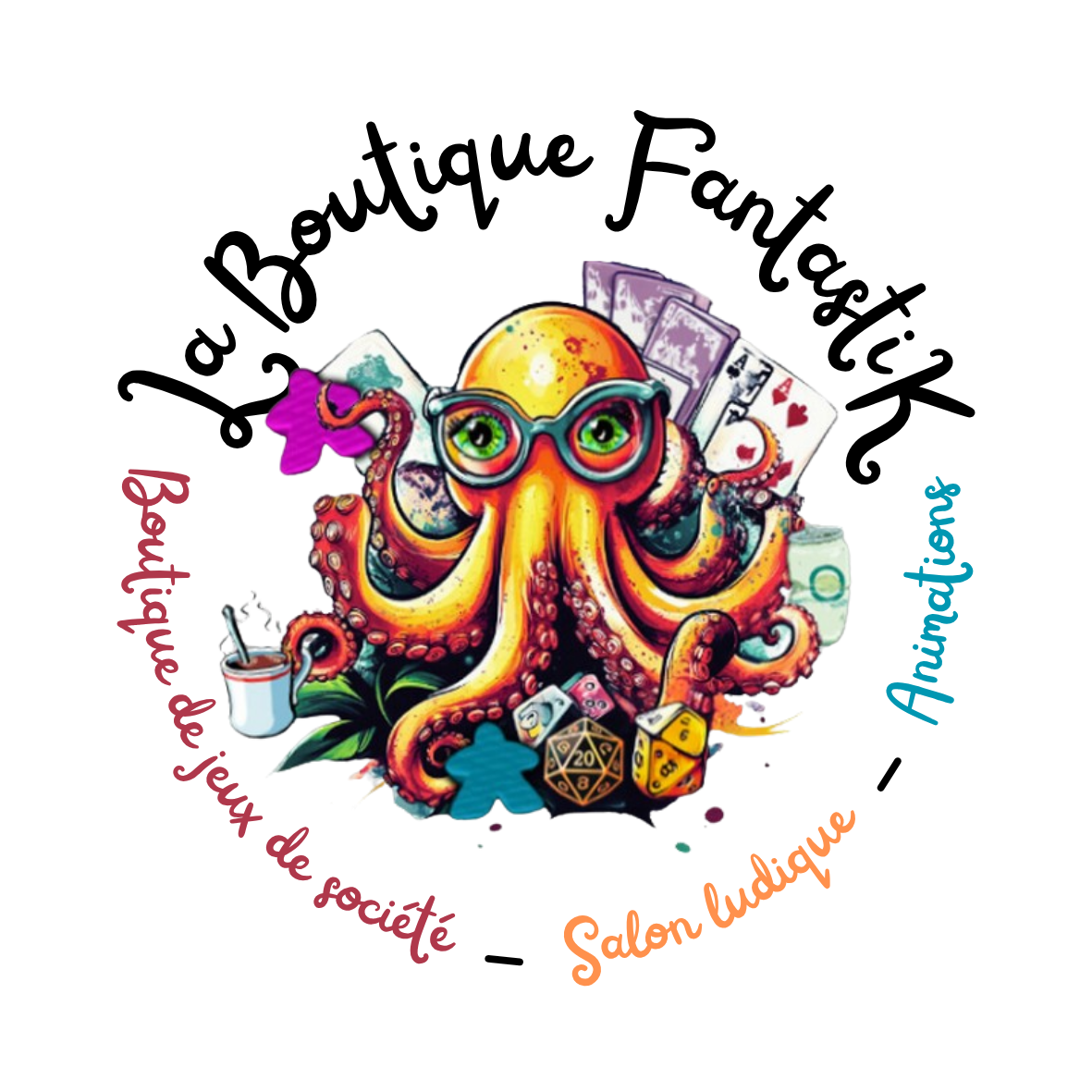 Tournoi de Jeux de société 1 Tournoi de Jeux de société 1 Stickers Ronds