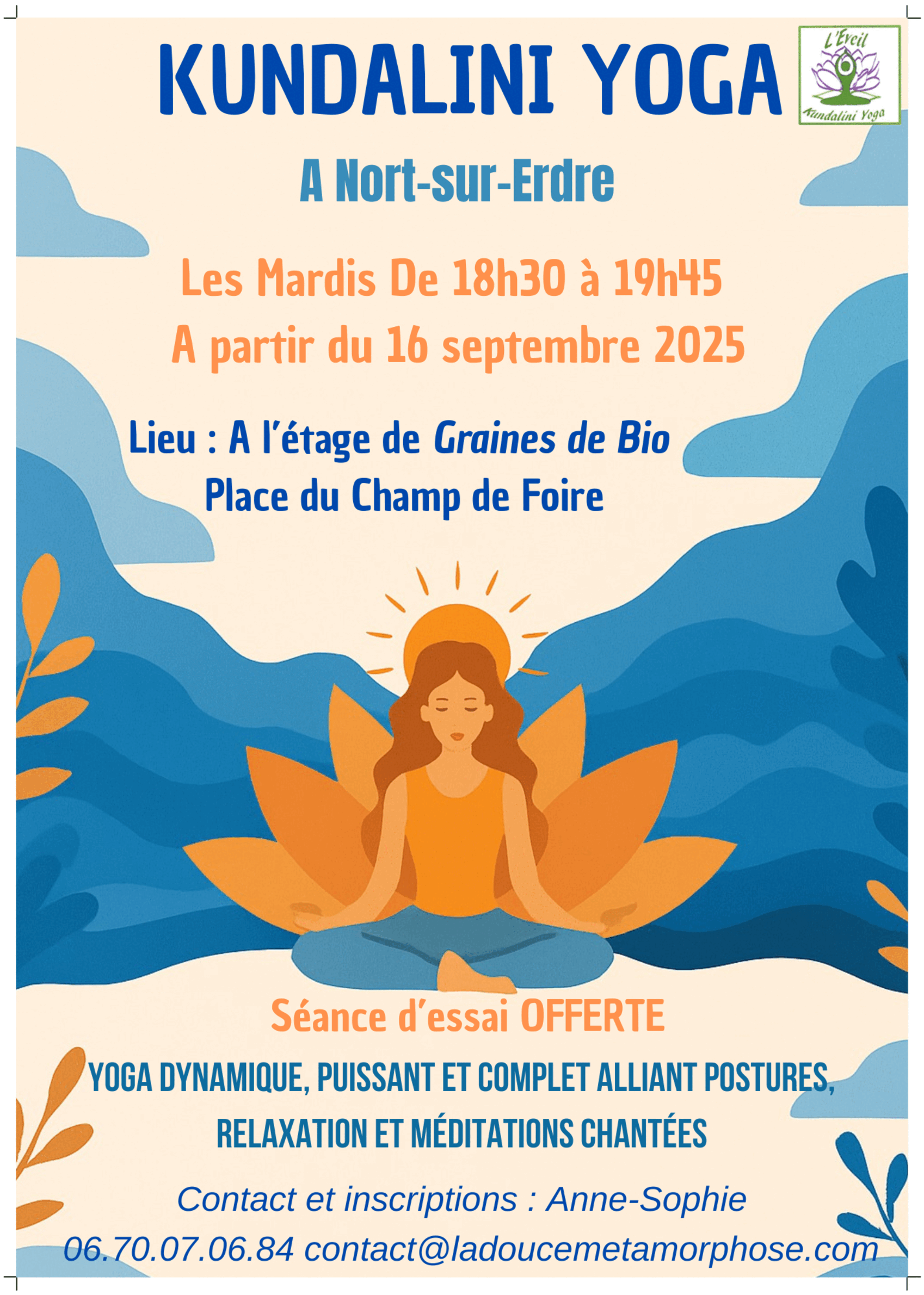 Cours de Yoga Kundalini 1 flyer yoga final