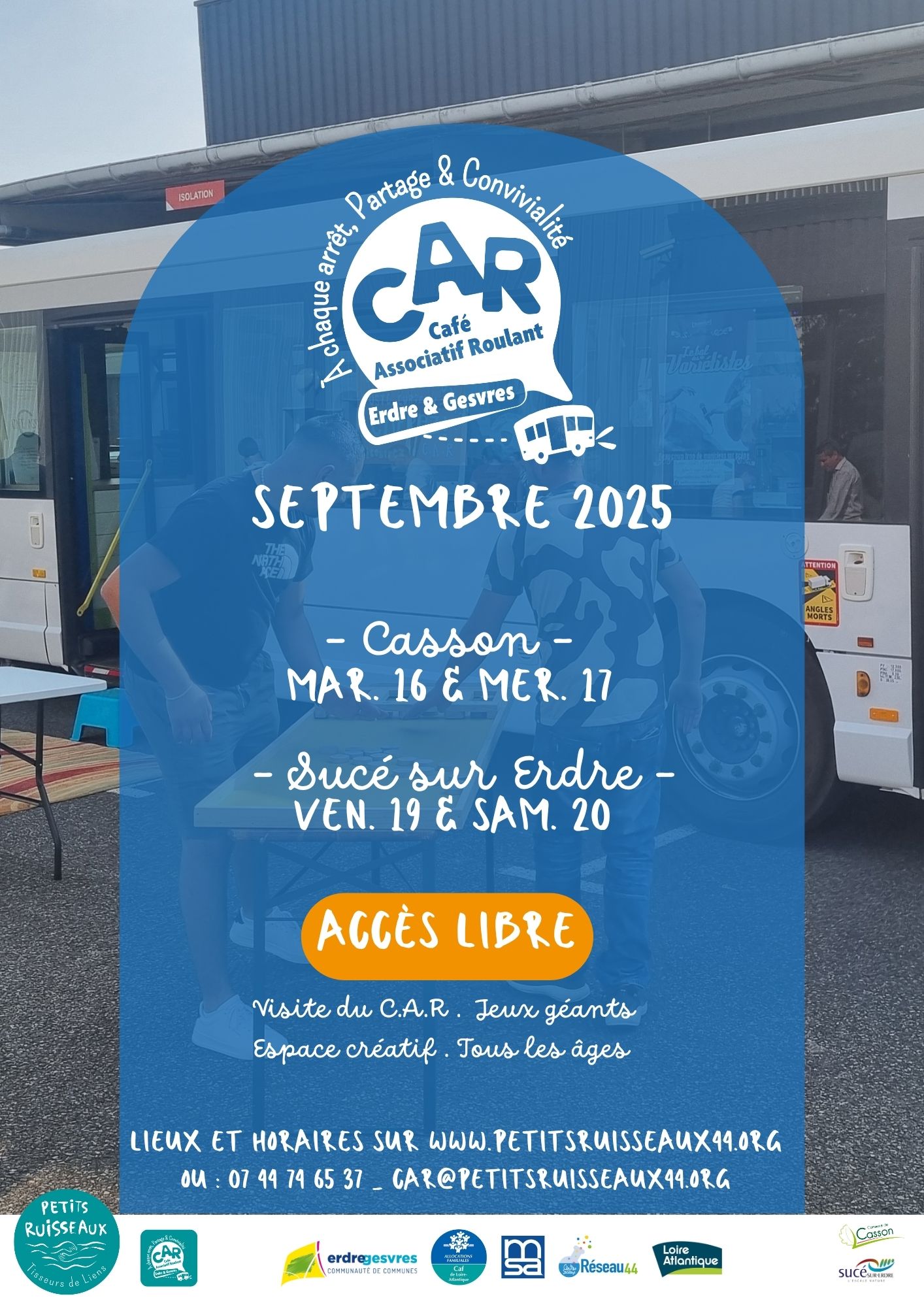 Prends place et viens papoter au Café Associatif Roulant - C.A.R - Sucé-sur-Erdre 1 Septembre25 2