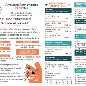 Ateliers Artistiques Nortais 82 plaquette A4 AAN2025 26 V01 septembre
