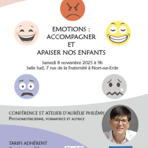 Conférence: Accompagner la gestion des émotions chez l'enfant 66 Affiche conference emotions