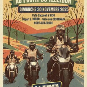 Grande randonnée moto au profit du Téléthon 180 Nort Moto Club