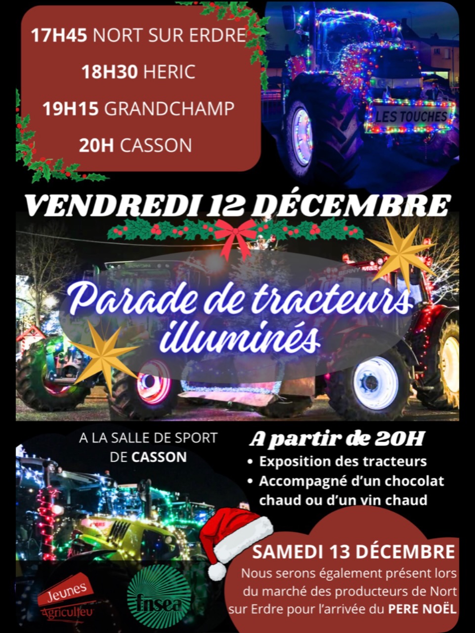 Parade de tracteurs illuminés 1 parade tracteur illumine nort sur erdre