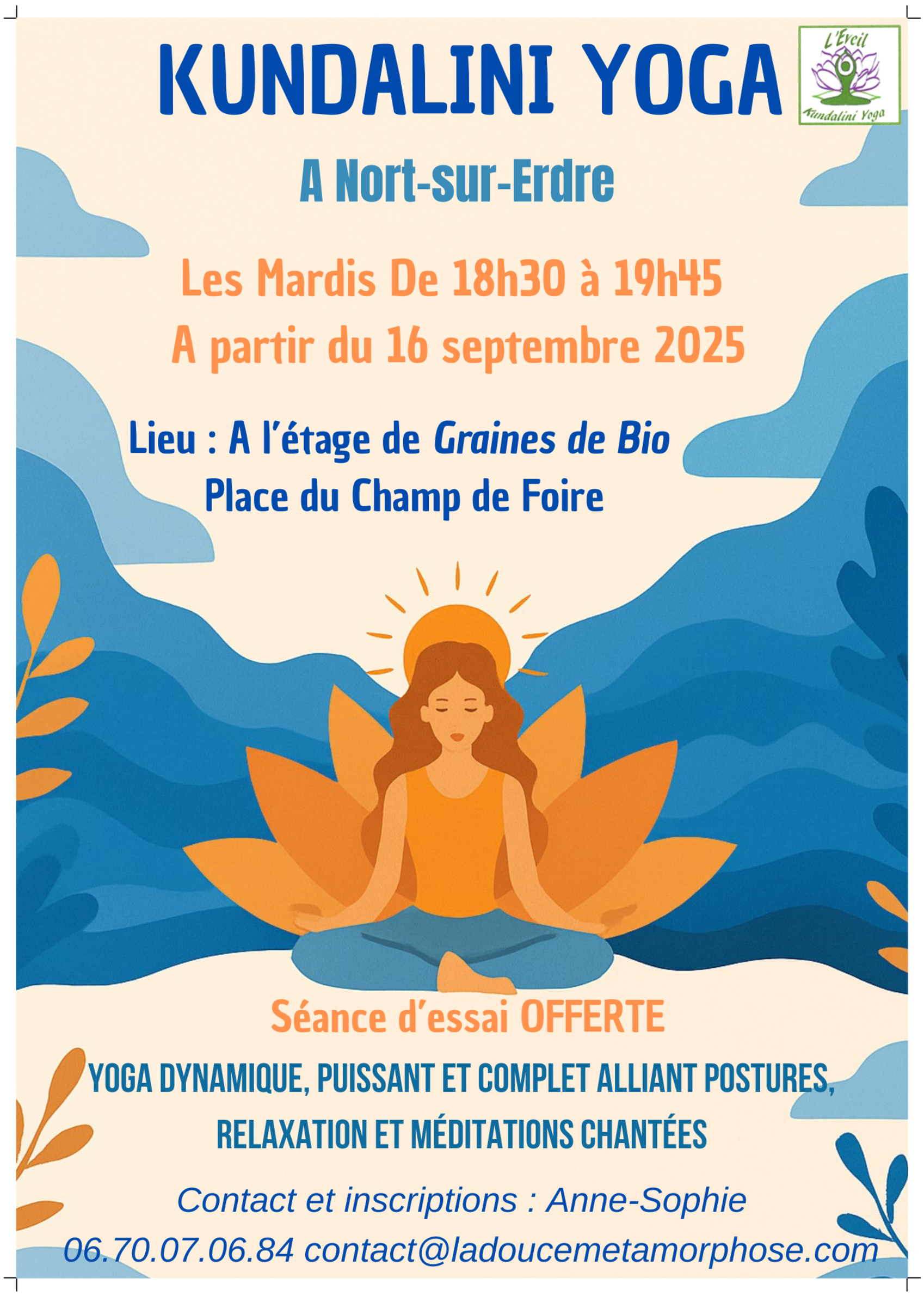 Cours de Yoga Kundalini 1 Cours de Yoga Kundalini 1 FLYER yoga final