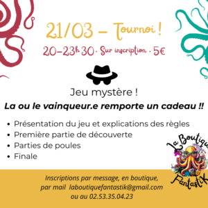 Tournoi à Jeu Mystère ! 146 Tournoi à Jeu Mystère ! 146 03 21