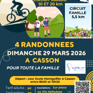 4 randonnées au départ de Casson 179 4 randonnées au départ de Casson 179 3 RANDONEES21