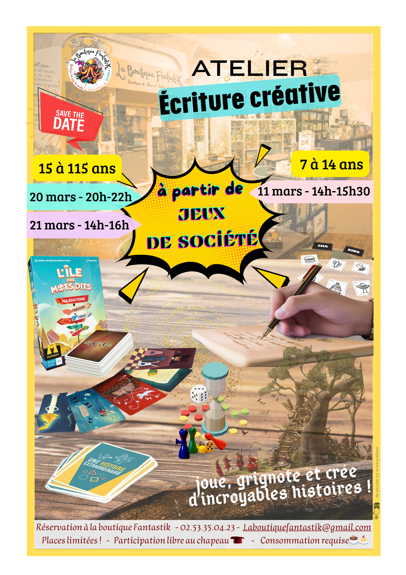 Atelier d'écriture créative à partir de jeux 1 Atelier d'écriture créative à partir de jeux 1 ATELIER ecriture creative version def 2