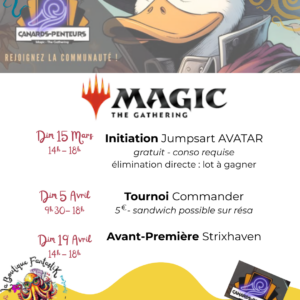 Initiation Magic MTG 150 Initiation Magic MTG 146 Programme MARS 26 2