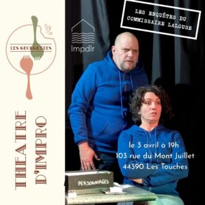 Soirée théâtre d’improvisation Les Georgettes – Commissaire Lalouse 3 Soirée théâtre d’improvisation Les Georgettes – Commissaire Lalouse 2 Publications Instagram Les Georgettes 4